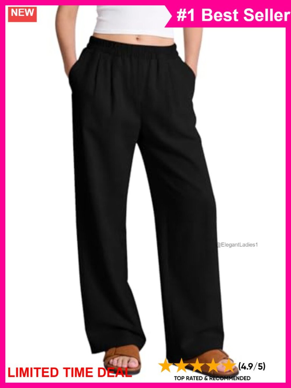 Cotton Linen Wide Leg Palazzo Lounge Trousers